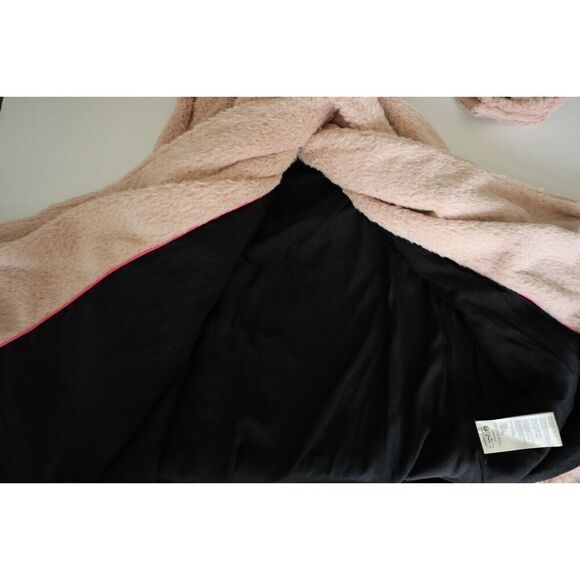 Free People OB1838252 Women Sz S Pink Faux Sherpa Relaxed Fit Cuff It Coat - Picture 8 of 12